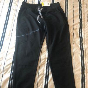 FIGS Large Tall black Zamora joggers
